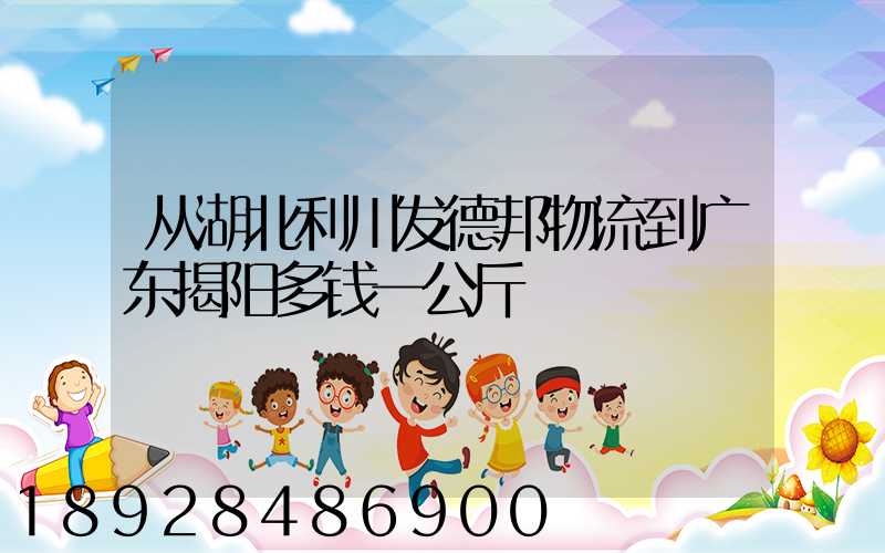 从湖北利川发德邦物流到广东揭阳多钱一公斤