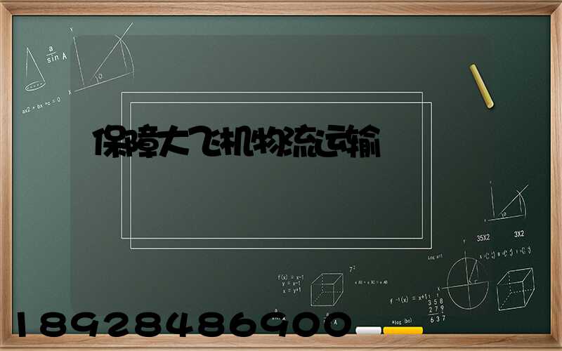 保障大飞机物流运输