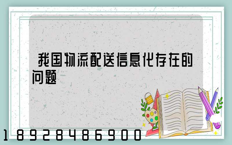 我国物流配送信息化存在的问题