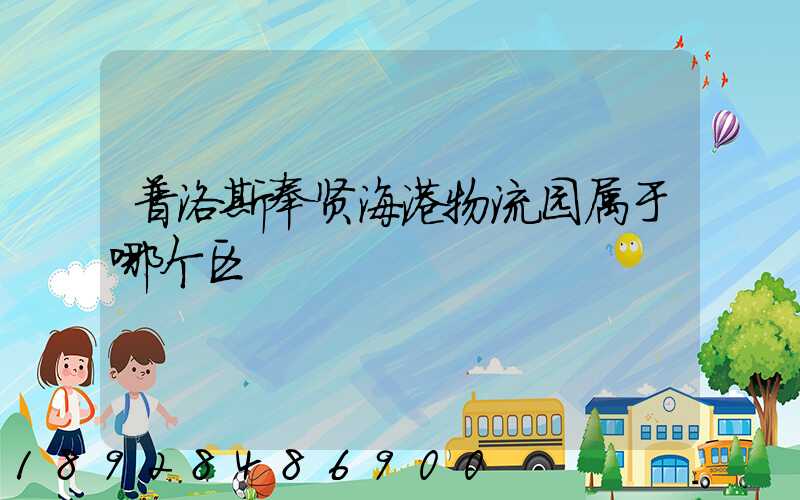 普洛斯奉贤海港物流园属于哪个区