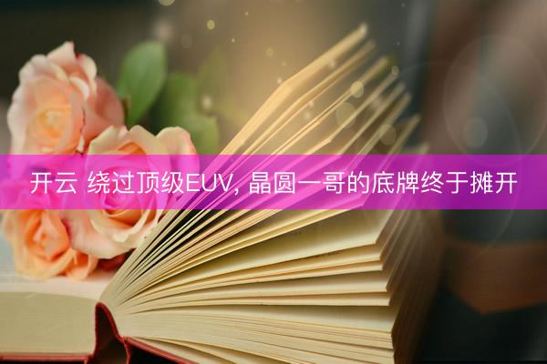 开云 绕过顶级EUV， 晶圆一哥的底牌终于摊开